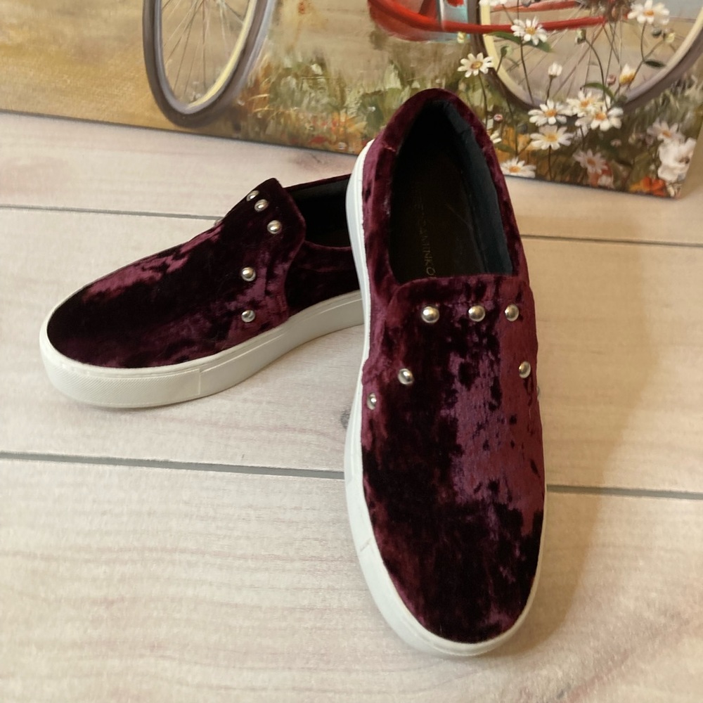 Rebecca Minkoff velvet slip on shoes.